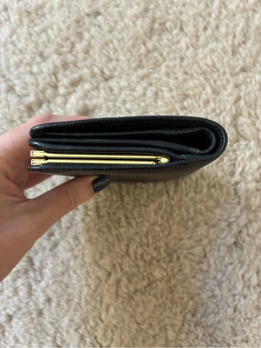 Vintage Coach black Saffiano wallet